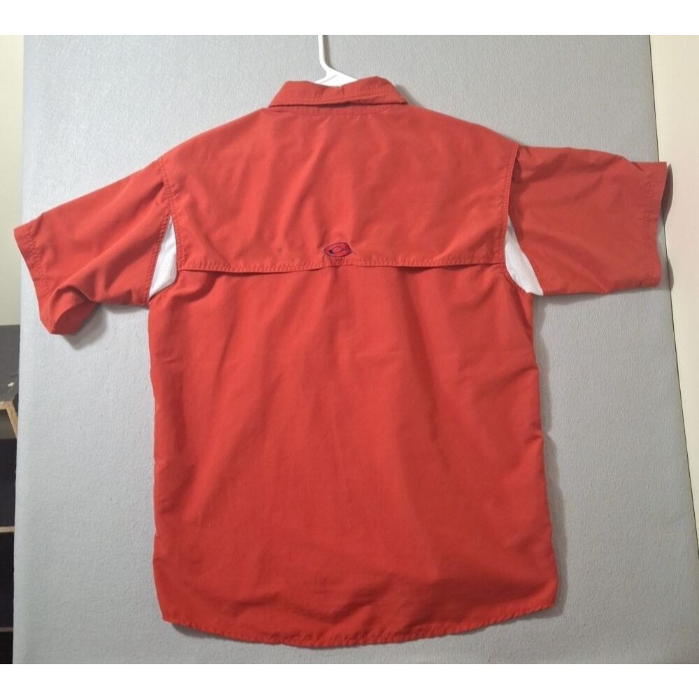 Ole Miss Shirt Men L Red Drake Waterfowl Fishing Vented Short Sleeve Football - Picture 8 of 11